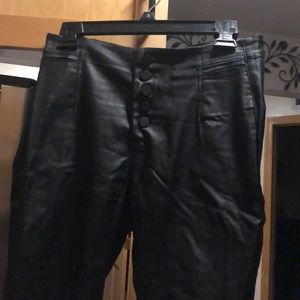 Faux leather pants